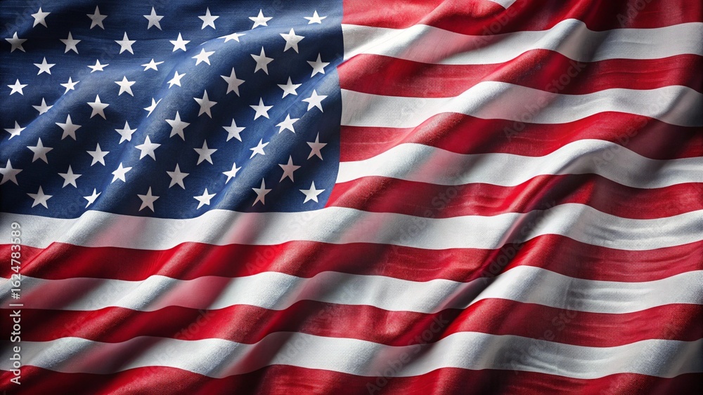 Fototapeta premium american flag on the wind