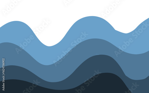 Wave curve wavy line element design border frane