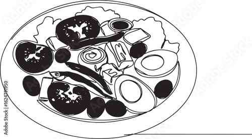 Elegant salade ni
