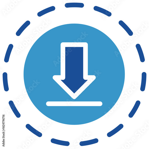 Download Processing  Glyph Blue Icon