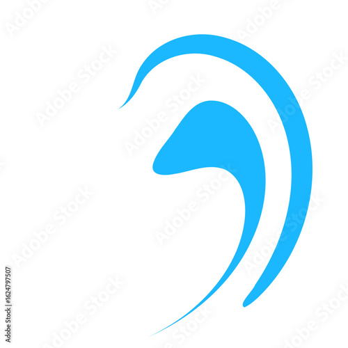 icon or logo of a ear or about listening