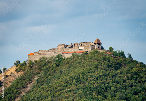 Εκτύπωση καμβά Aerial view of Visegrad castle in Hungary, next to Danube river in Danube bend