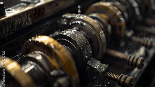 A photo of a printing press lubrication