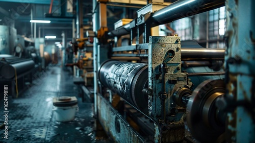 A photo of a printing press operation