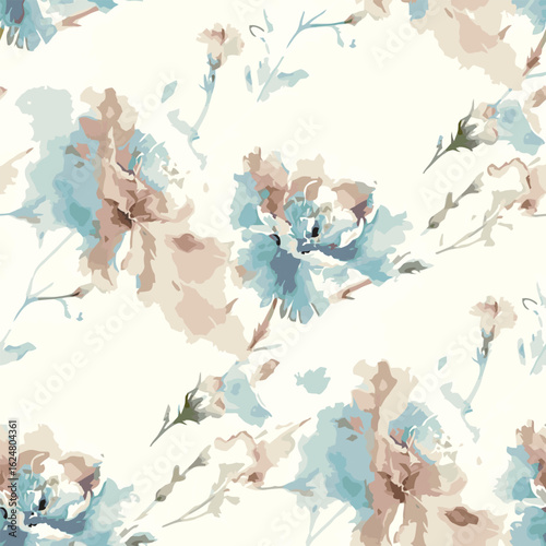 Art  vintage,abstract,floral pattern soft colors