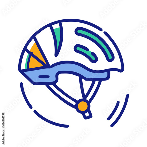 Cycling helmet with side vents, symbolizing protection, sports safety, and active commuting
