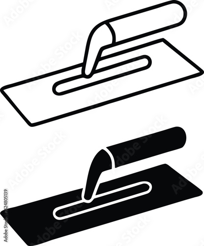 Trowel icon vector. Putty knife illustration sign. spatula symbol or logo.

