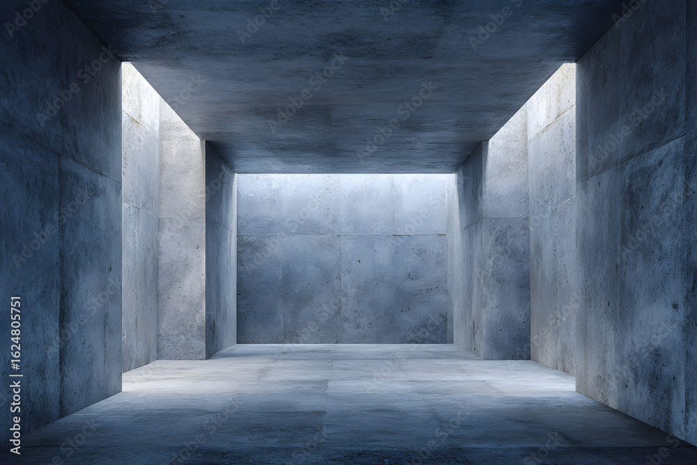 Fototapeta premium old building room stone space frame concrete place 3D wall realistic background architecture Concrete element floor wall cement concret design wall interior background rendering floor textured room