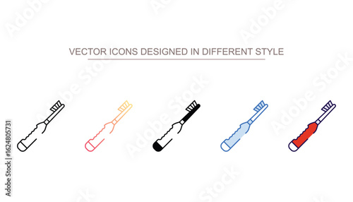 Electric Toothbrush icon design with white background stock illustration