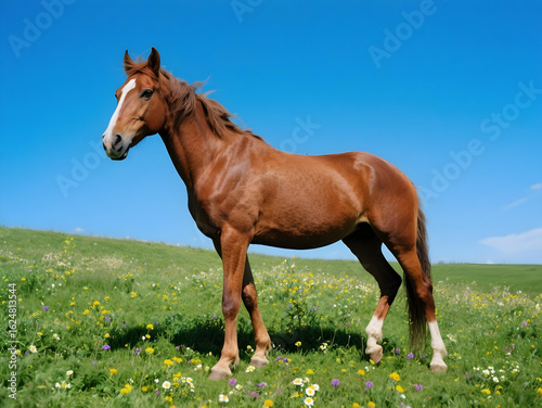 horse on the meadow