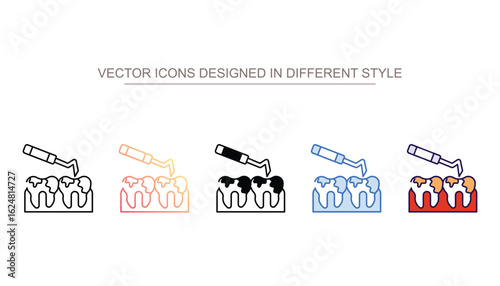 Scaling icon design with white background stock illustration