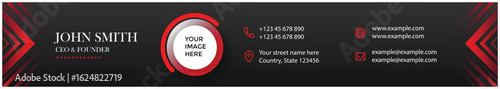 Elegant email signature design for john smith with contact info, social icons, and qr code