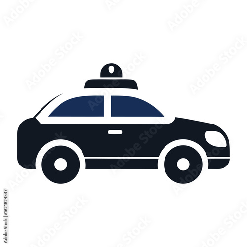 Police Patrol Car – Flat Vector Design