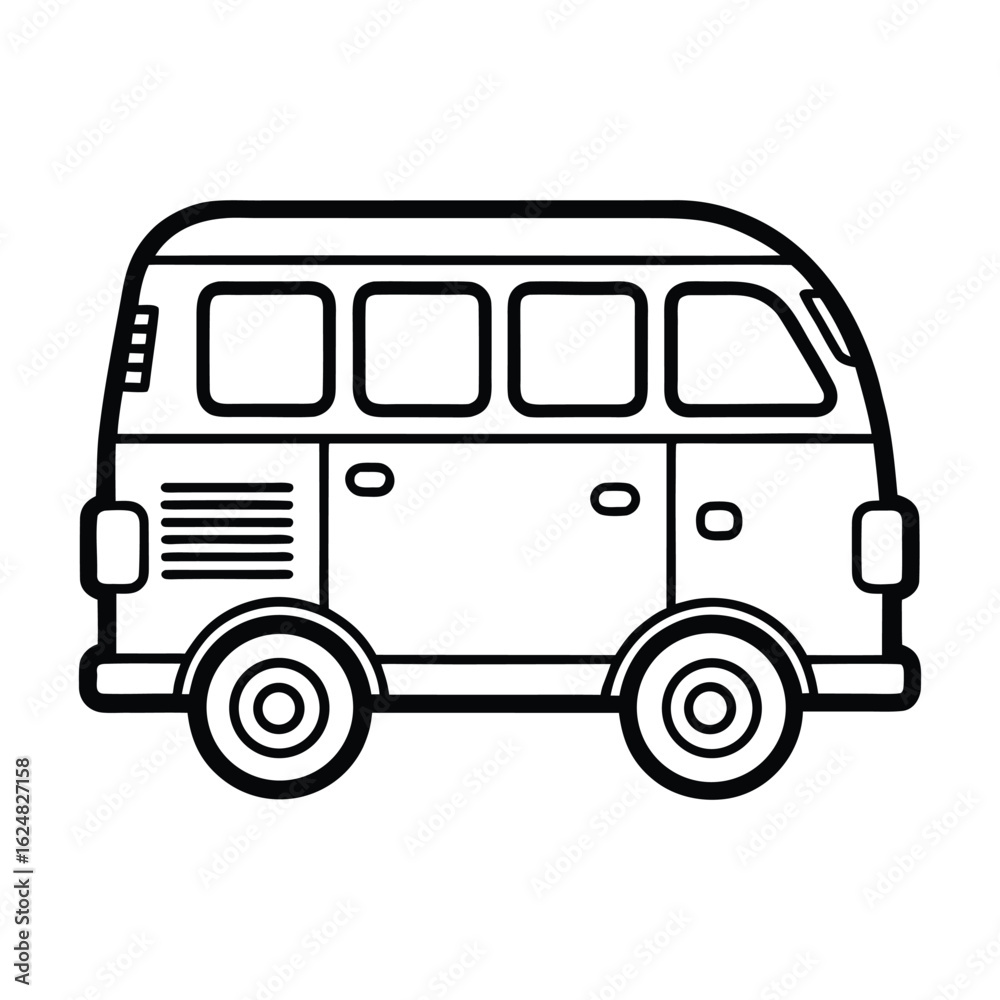 Utility Van Icon – Vector Illustration of Work Vehicle Utility Van Icon – Vector Illustration of Work Vehicle