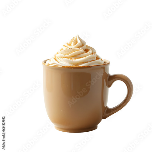  Cozy Coffee Mug with Whipped Cream - Warm Drink Indulgence for Comfort & Relaxation