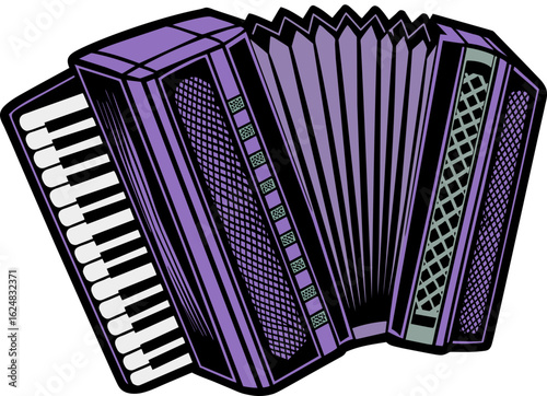 accordion isolated on white