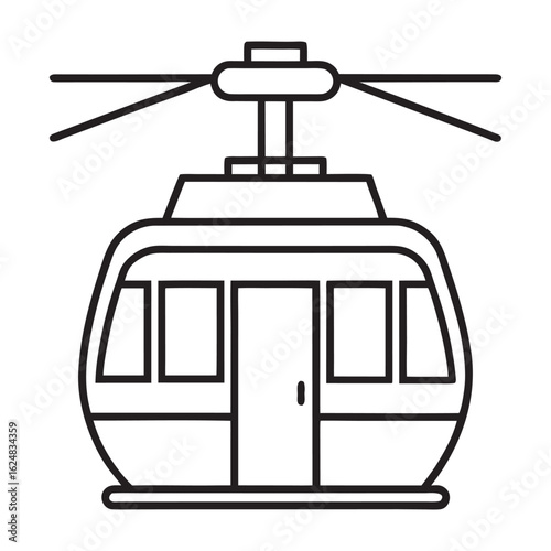Mountain Aerial Tramway – Vector Cable Gondola Design