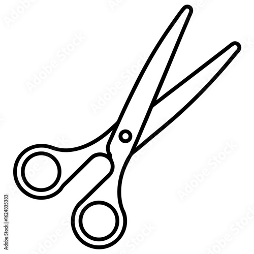 Minimal Scissors Line Art Design