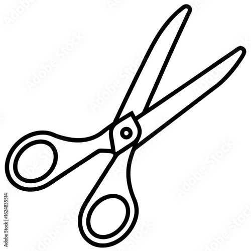 Minimal Scissors Line Art Design