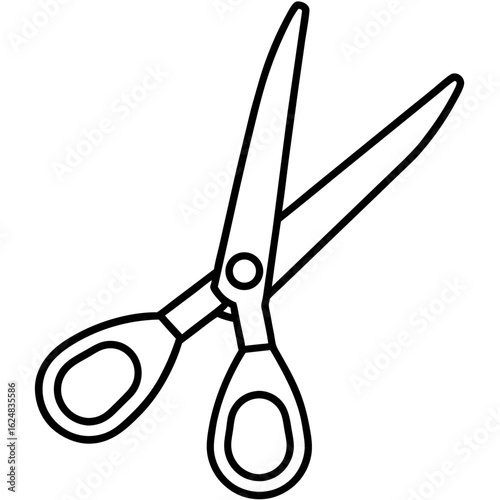 Minimal Scissors Line Art Design
