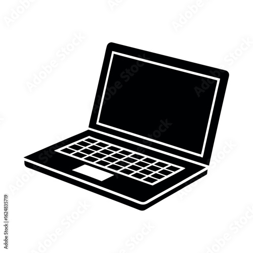 Remote Workstation Laptop Icon Vector Illustration
