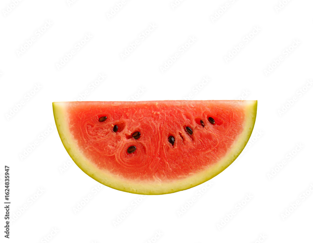 Juicy Slice of Watermelon with Black Seeds and Yellow Rind. Juicy Slice of Watermelon with Black Seeds and Yellow Rind.