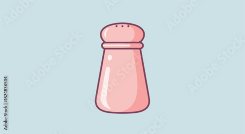 Pink Condiment Shaker Isolated on Neutral Background for Digital Designs