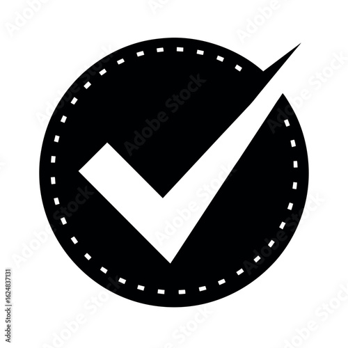 Sent Confirmation Checkmark Icon Vector Illustration