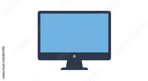 Desktop monitor on white; blank screen used to display web design content