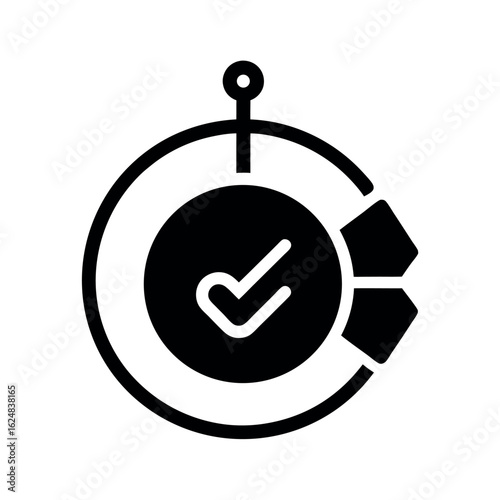 Spend Tracker Check Circle Icon Vector Illustration