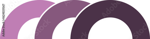 Vector illustration of three overlapped arches