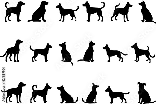 Dog Silhouettes Collection vector bundle