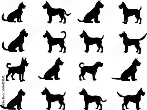 Dog Silhouettes Collection vector bundle