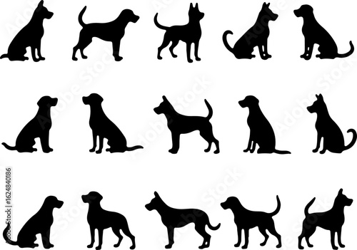Dog Silhouettes Collection vector bundle
