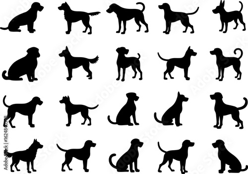 Dog Vector Silhouettes Collection bundle