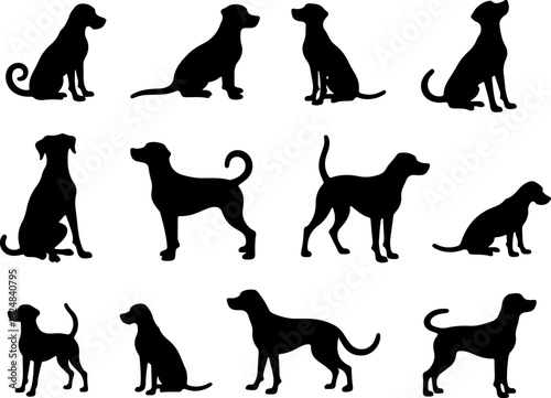 Dog Vector Silhouettes Collection bundle