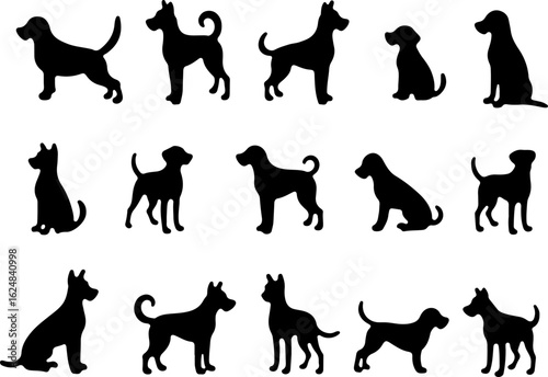 Dog Vector Silhouettes Collection bundle
