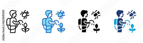Exterminator icon Multi Style Vector Illustration