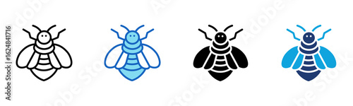 Bumblebee icon Multi Style Vector Illustration
