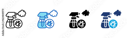 Bug Spray icon Multi Style Vector Illustration