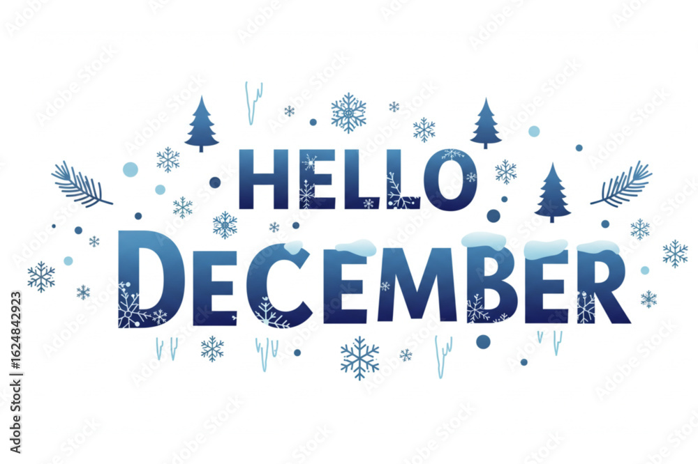 Naklejka premium Celebrate winter's arrival with a festive