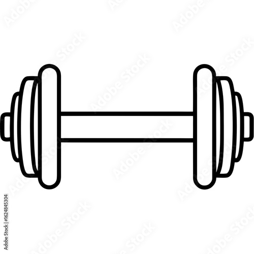 Dumbbell Outline Vector
