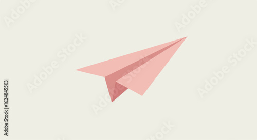 Paper plane flying on a clear background suggesting travel, escape or communication