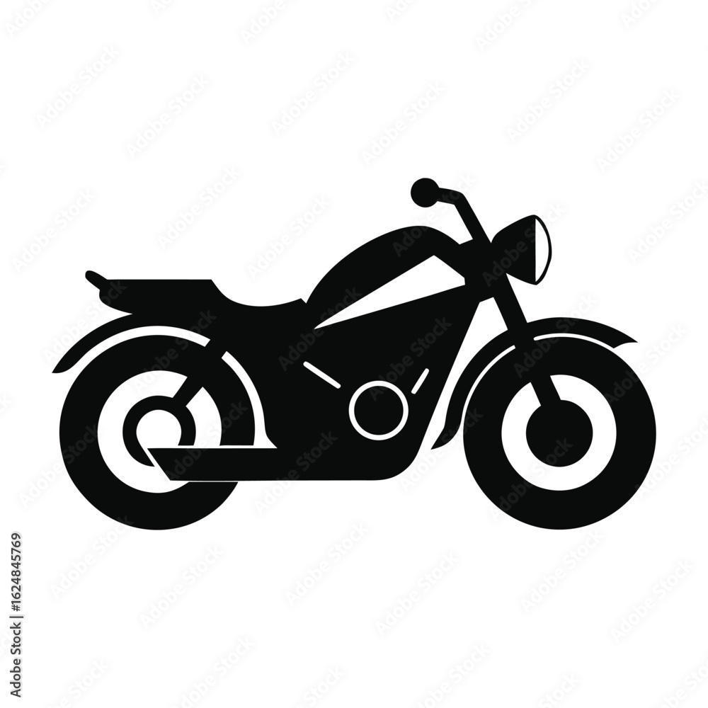 Fototapeta premium Motorcycle Symbol – Minimalist Vector Clipart