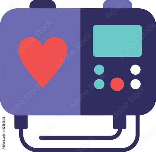 Modern Heart Rate Monitor Icon Design
