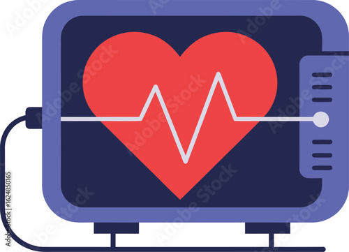Heart Rate Monitor: Digital Health Icon