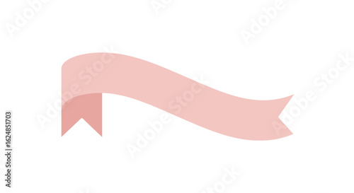 Simple pale pink banner element on white background for graphic overlays