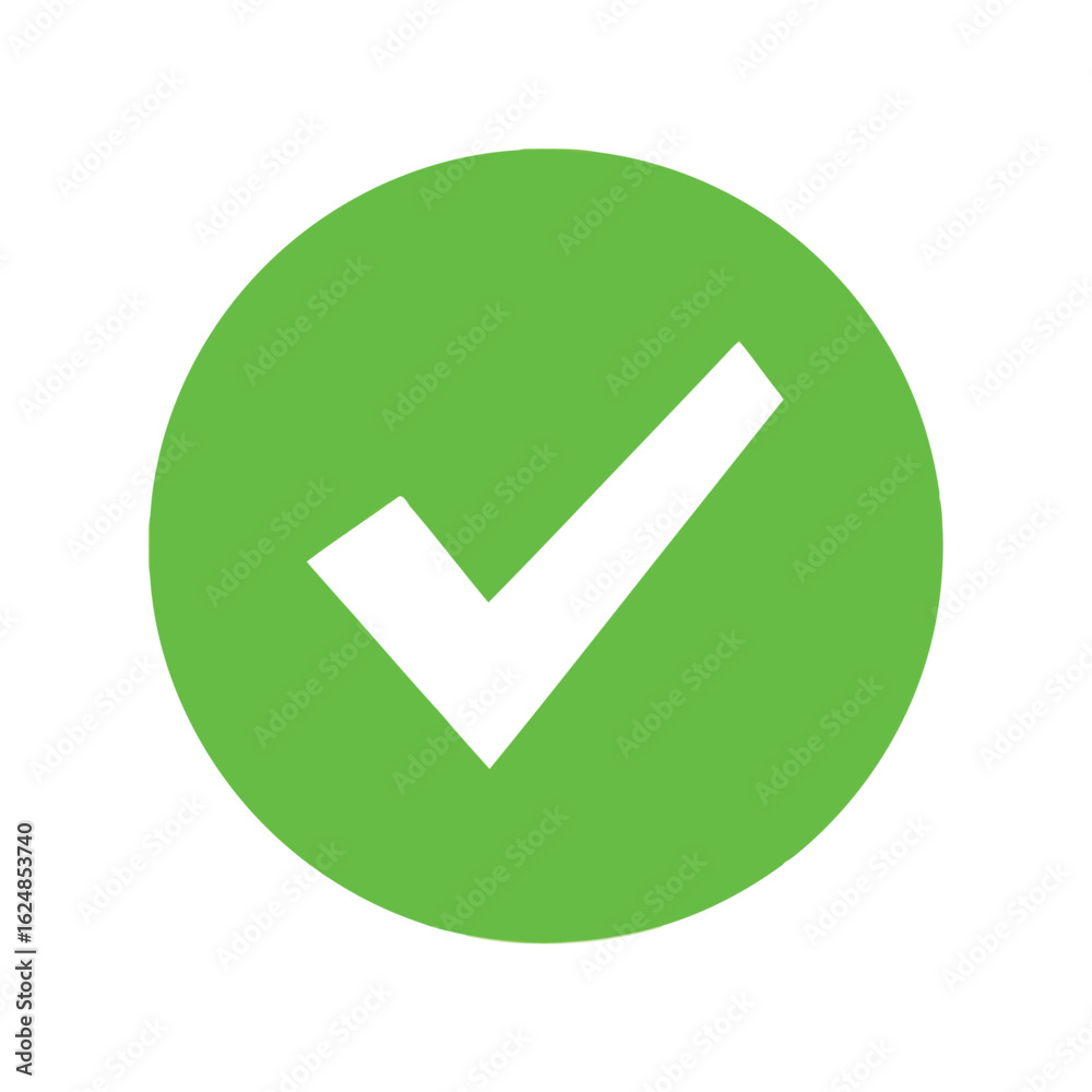 Green Circle with White Check Mark Symbol for Positive Confirmation and Agreement Ideal for User Interface Design and Website Elements Green Circle with White Check Mark Symbol for Positive Confirmation and Agreement Ideal for User Interface Design and Website Elements