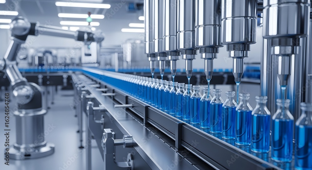 Fototapeta premium DNA Strand and Genetics in Medical Lab