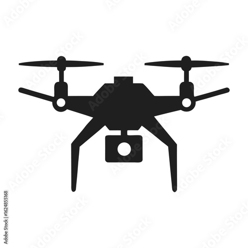 Flying Drone Vector – Remote-Controlled Aircraft Icon